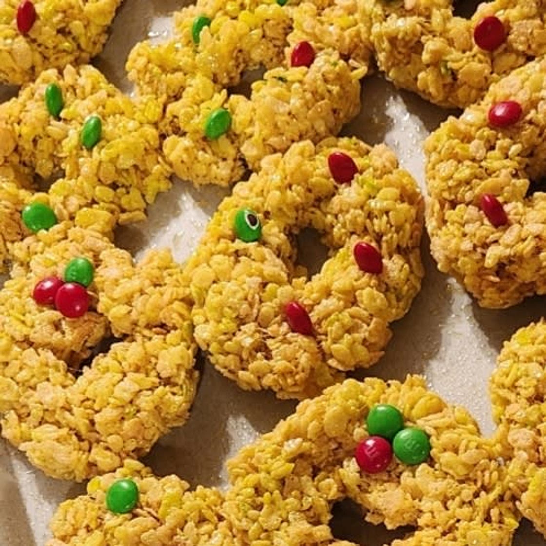 No-Bake Christmas Wreath Treats