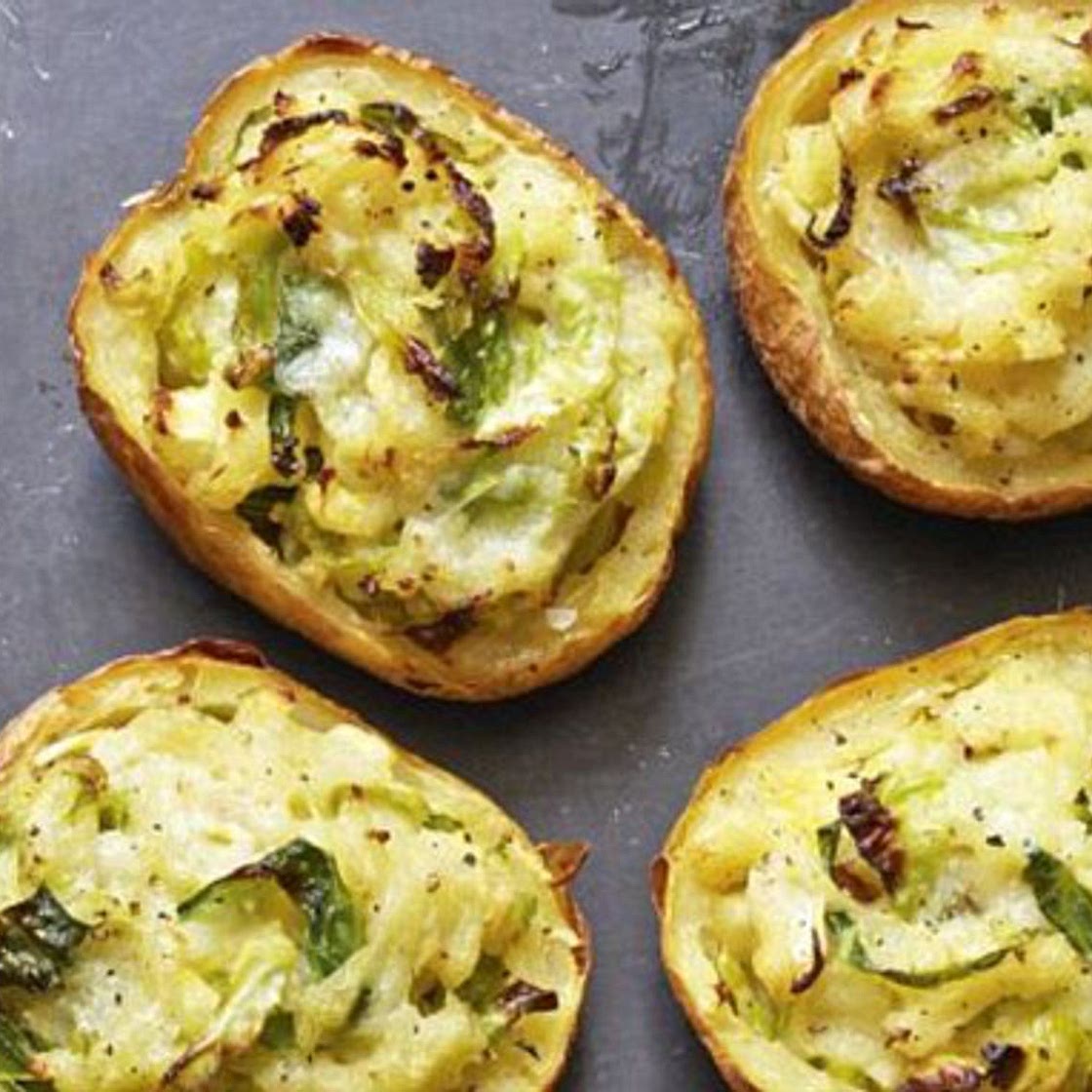 Food special: Twice-baked bubble and squeak jacket potatoes