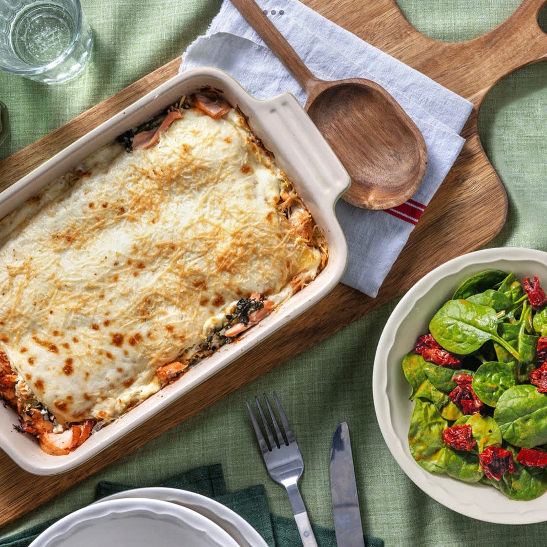 Lasagne saumon épinards et ricotta