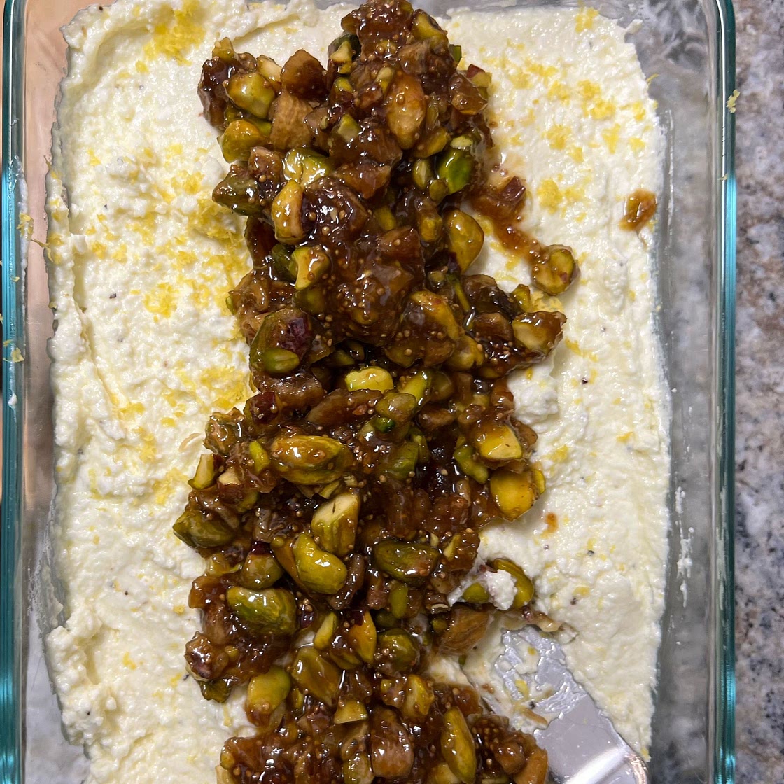 Whipped Feta with Figs, Pistachio, and Honey