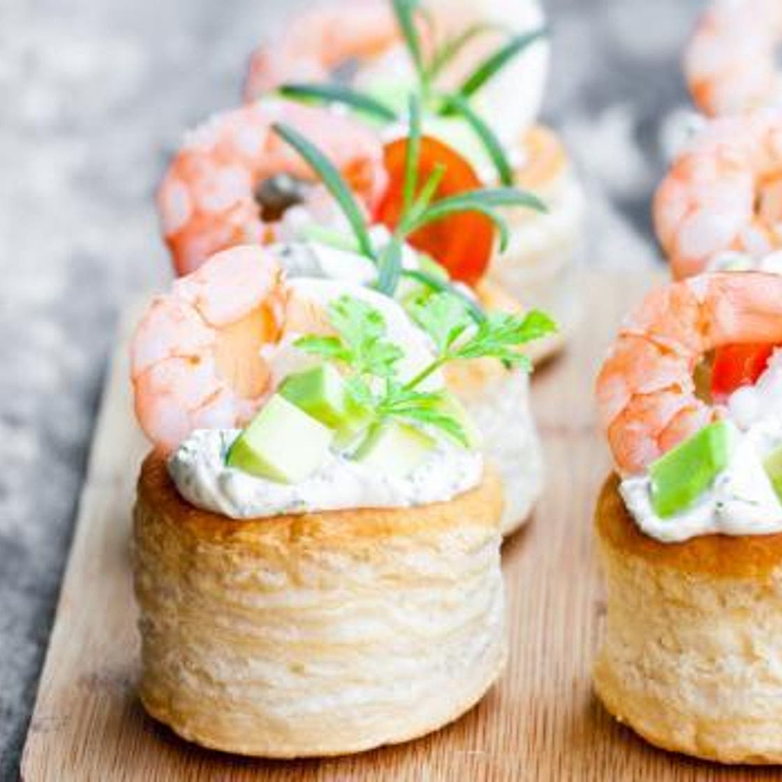 Recette de Bouchées à la reine froides aux crevettes