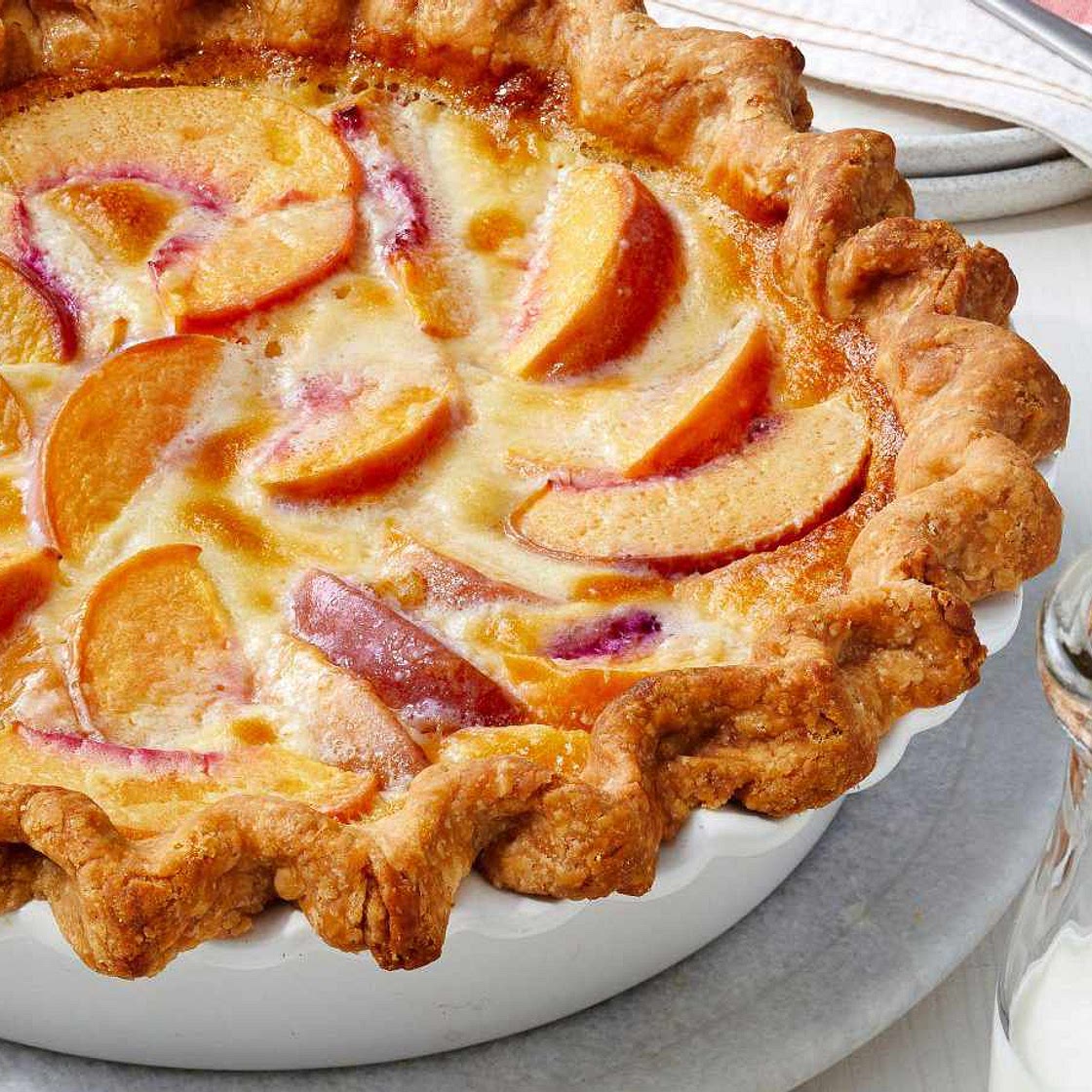 Peach Custard Pie