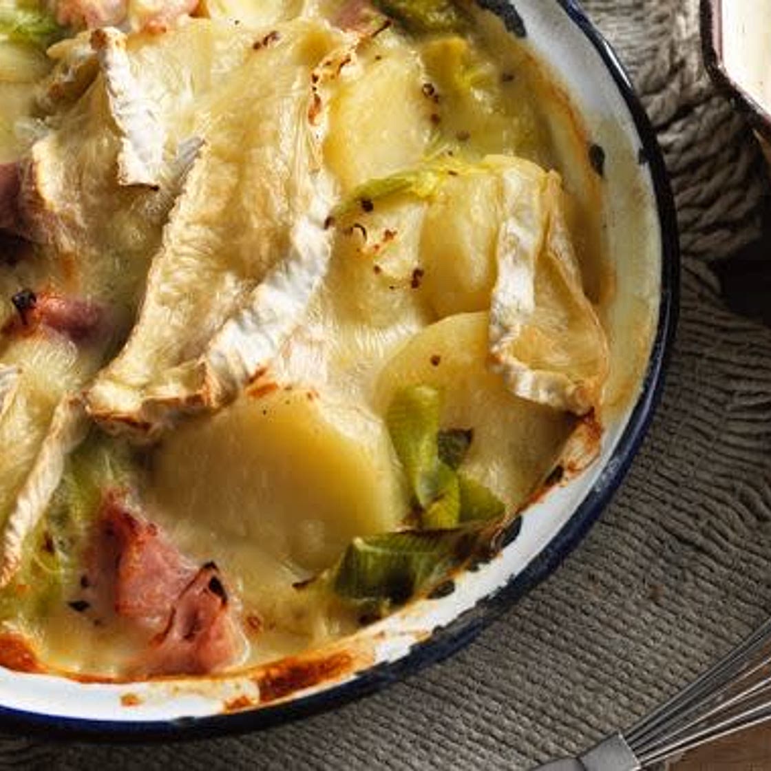 Ham, Leek and Camembert Grill 