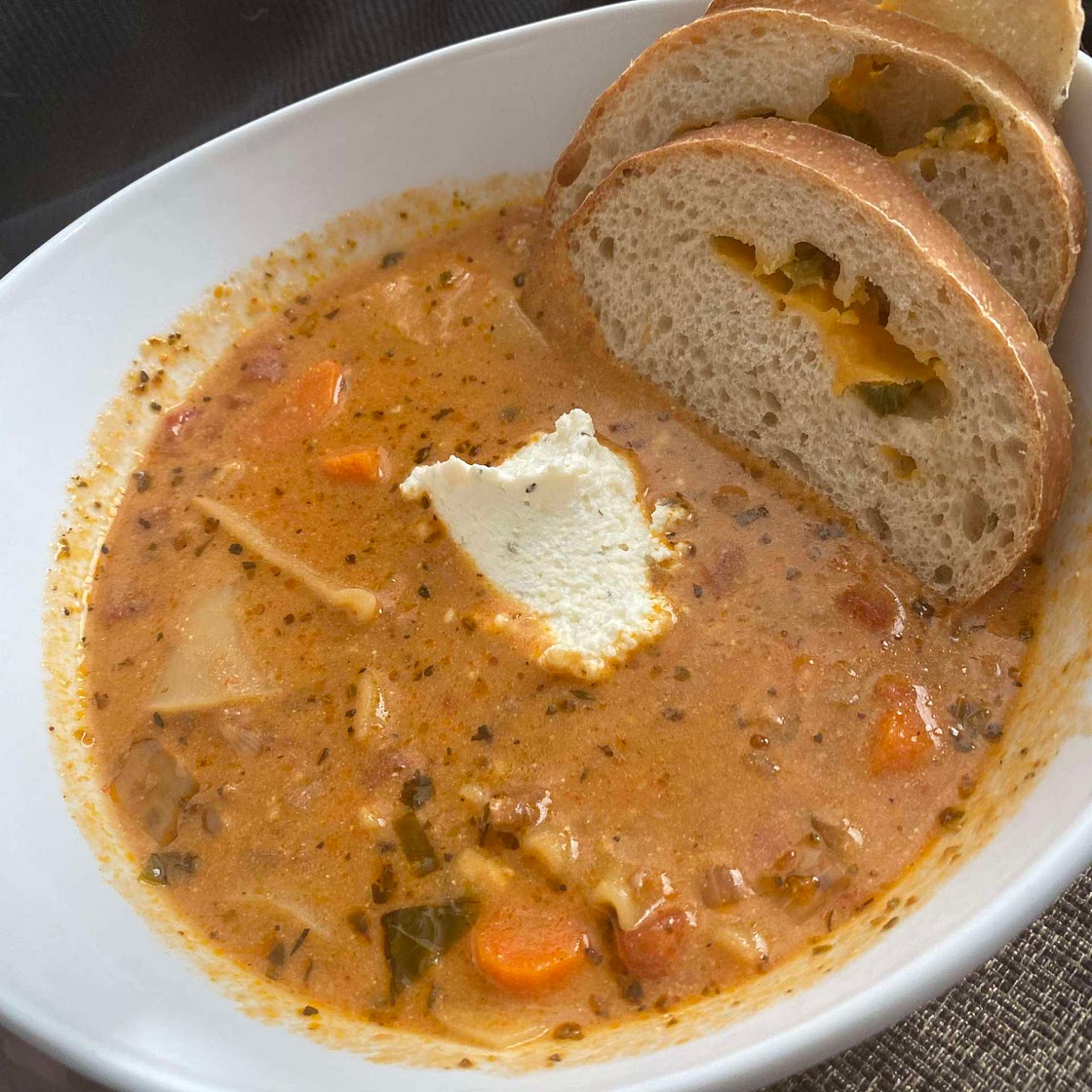 Lasagna soup