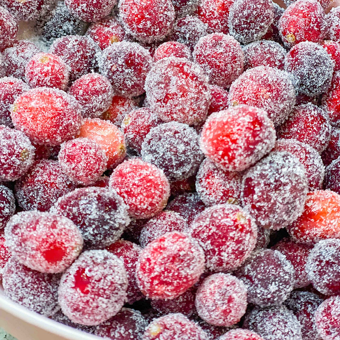 Sugared cranberries 