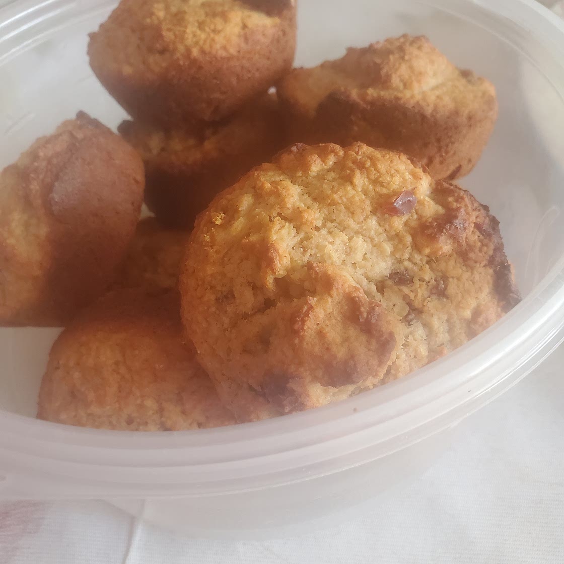 Banana Walnut Cranberry Oatbran Muffins