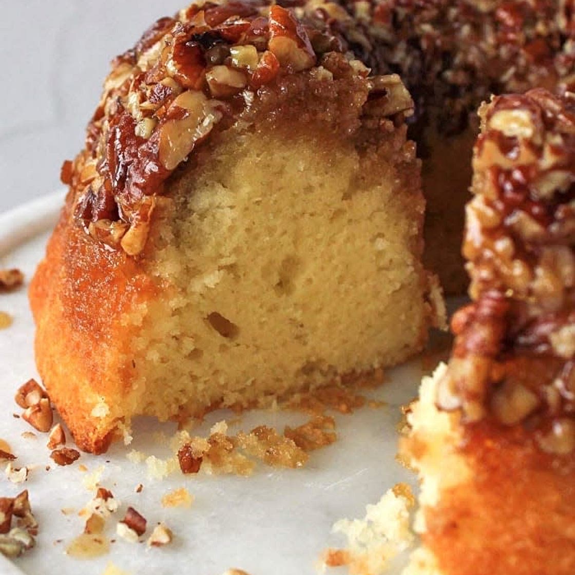 Pecan Upside down Bundt Cake