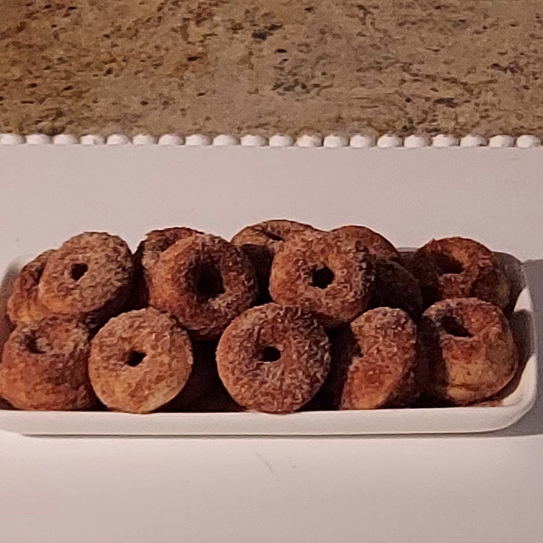 Mini cinnamon sugar donuts