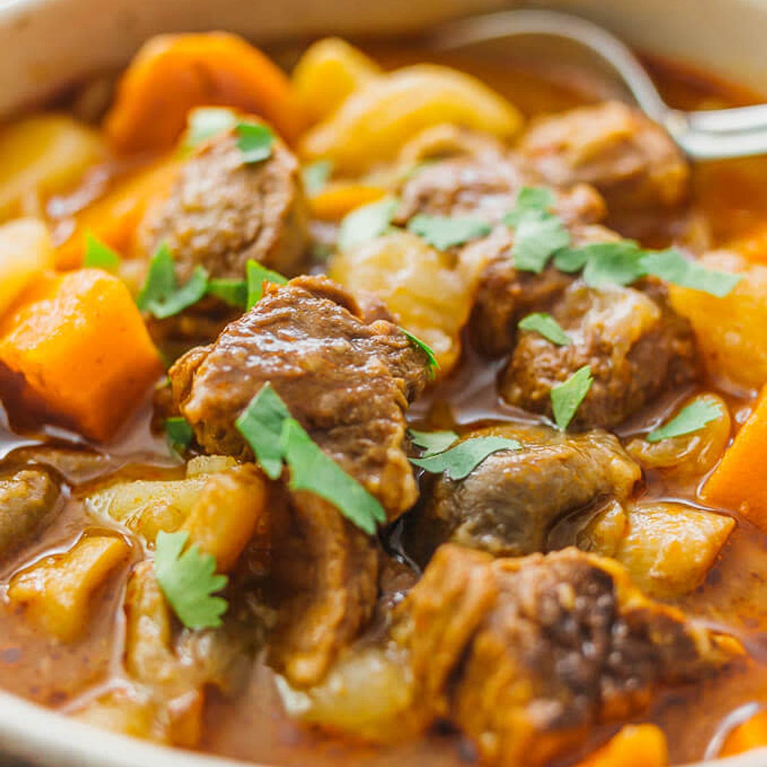 Instant Pot Beef and Sweet Potato Stew