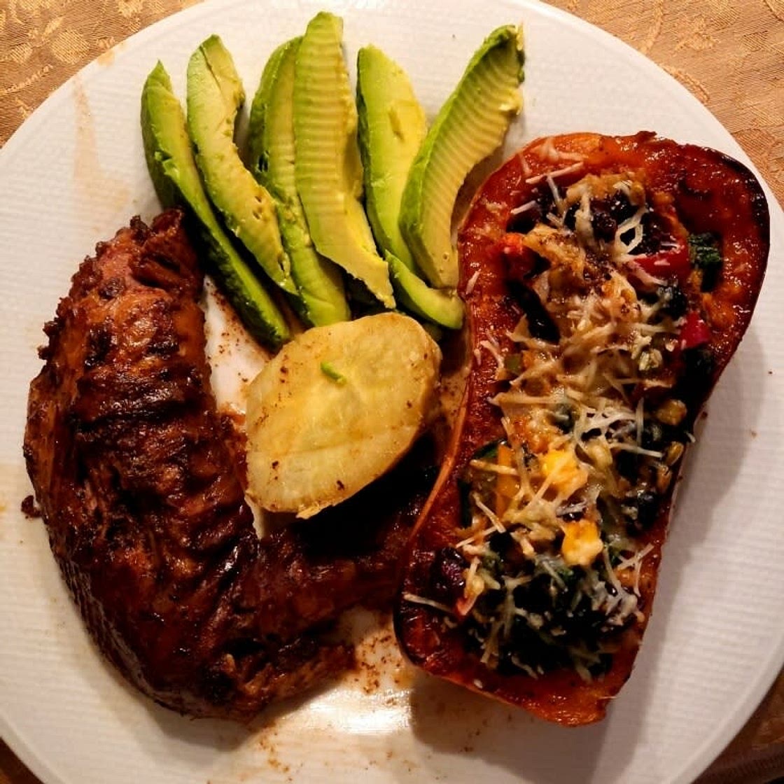 Sausage Stuffed Butternut Squash