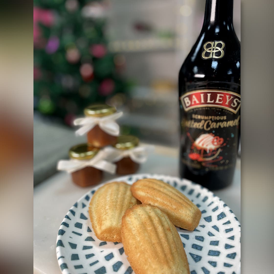 Dee's Baileys Madeleines with Baileys Salted Caramel
