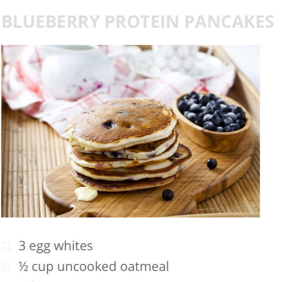 Blueberry protein pancakes - v shred