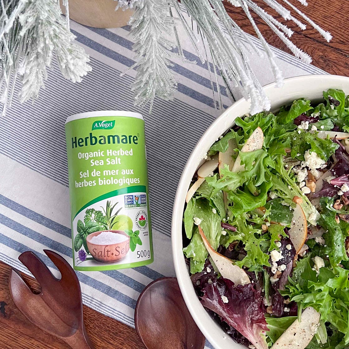 Pear Blue Cheese Salad w Champagne Vinaigrette 