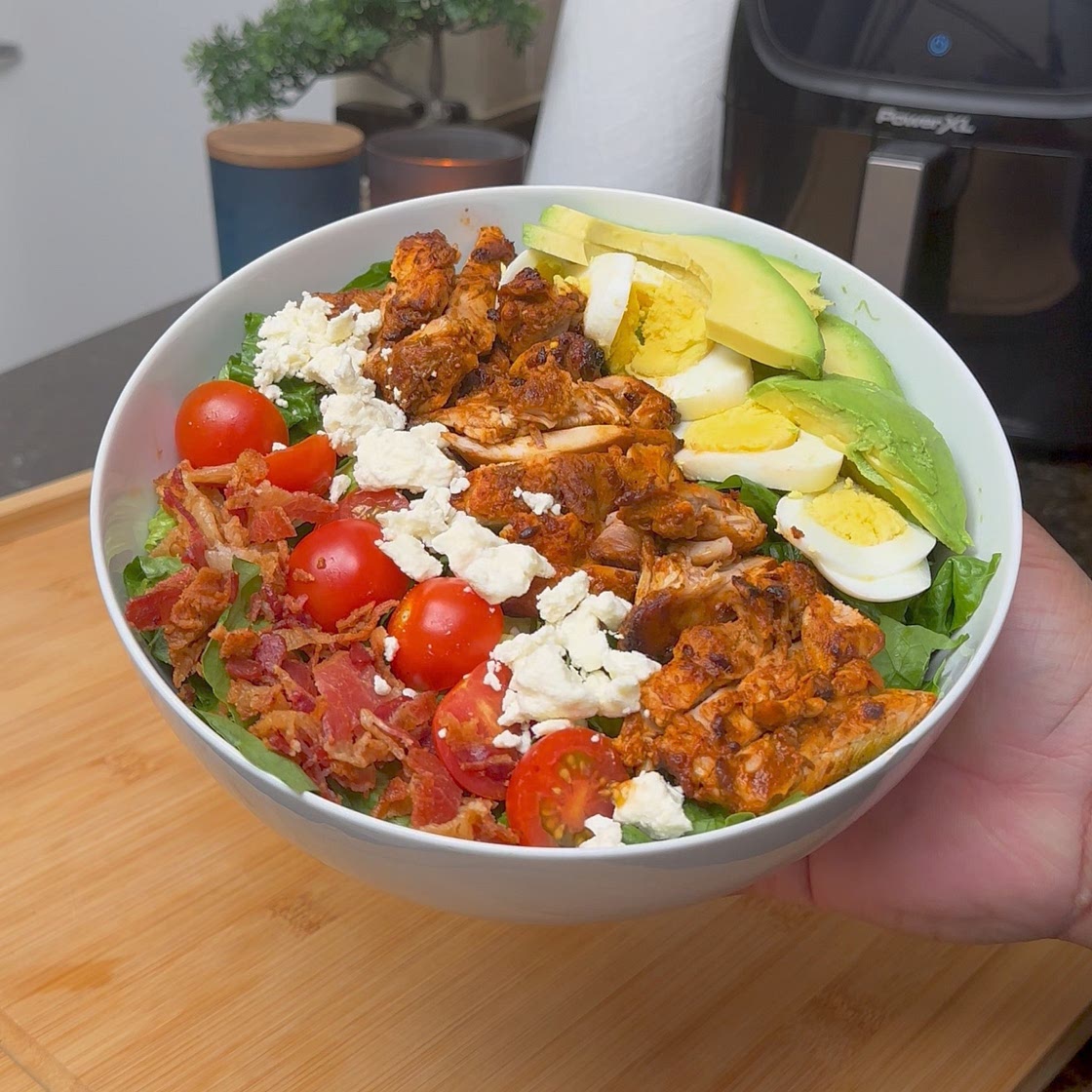 Air Fryer Chipotle Chicken Cobb Salad