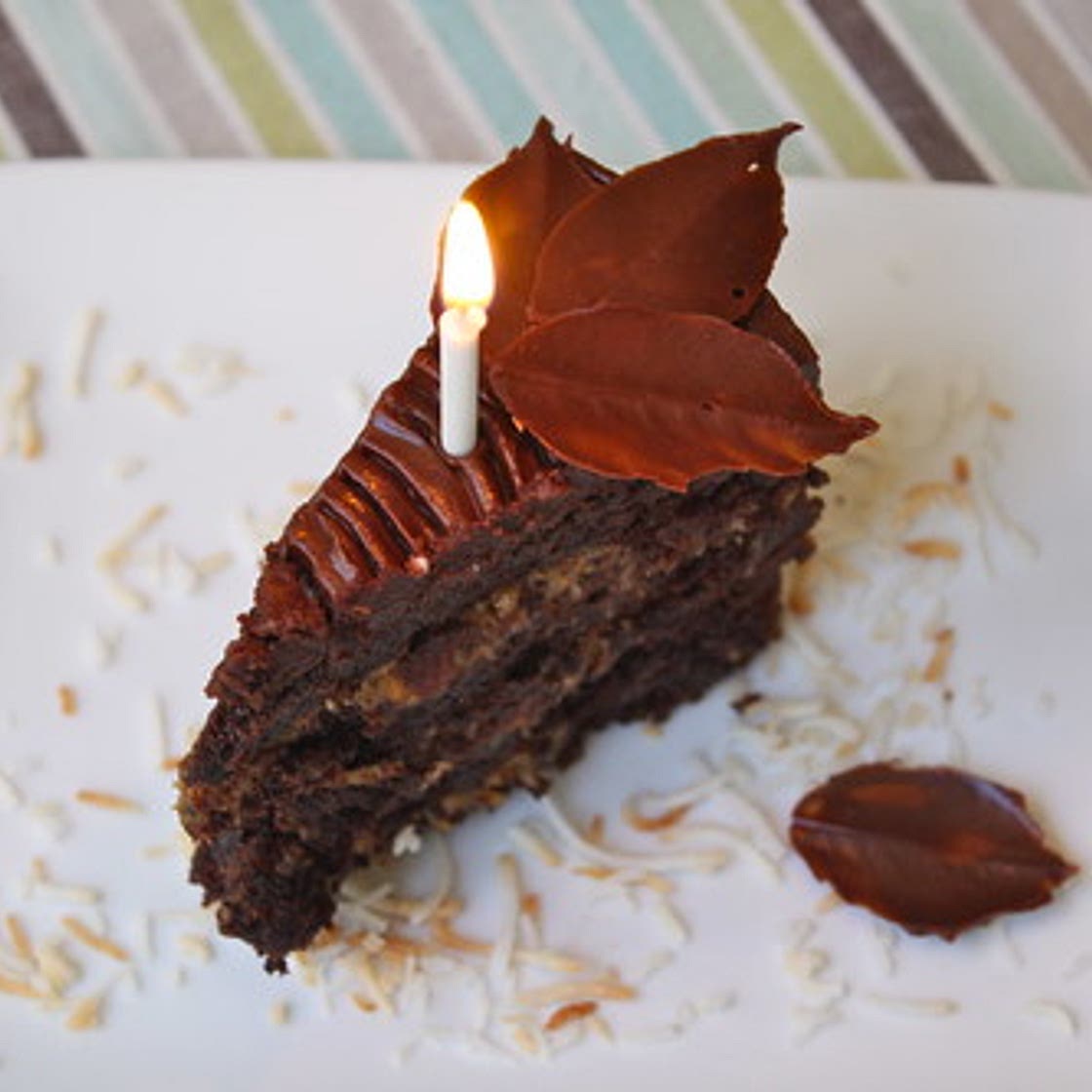 German Chocolate Cake: Inside-out