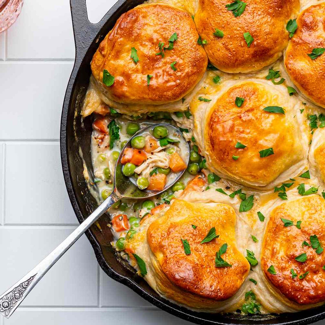 Chicken Alfredo Pot Pie