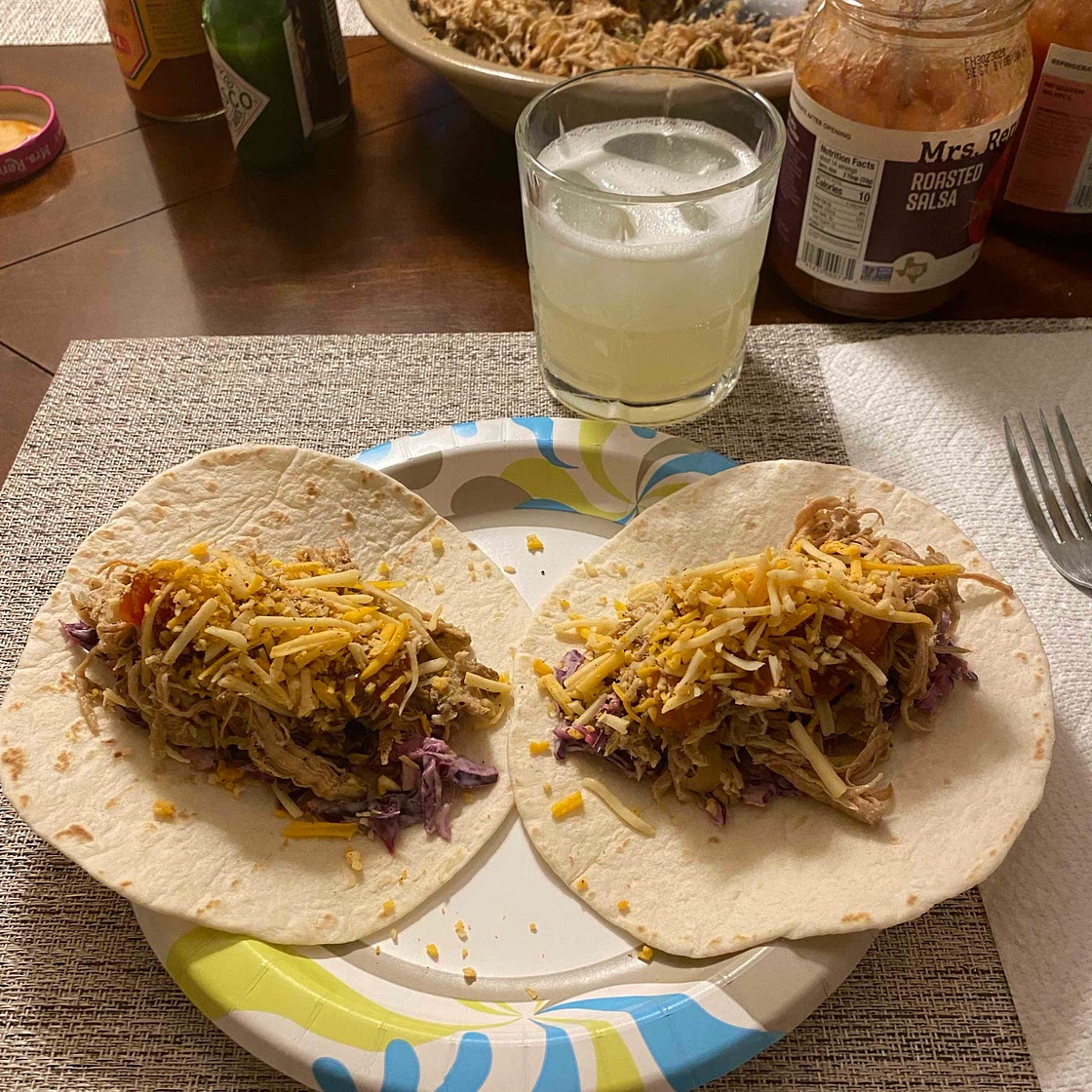 Tequila Lime Braised Turkey Tacos