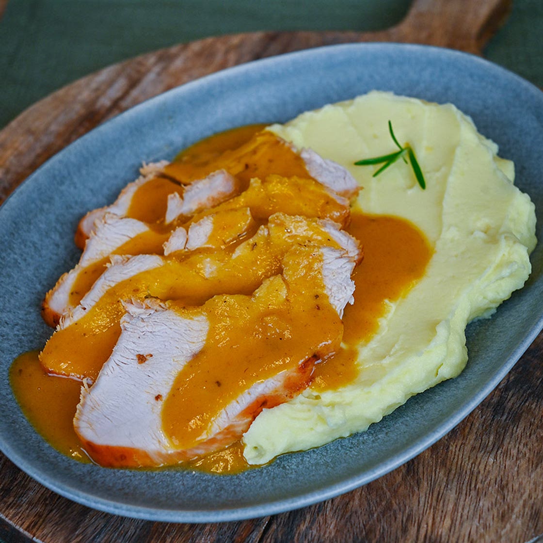Baked Turkey Breast And Gravy