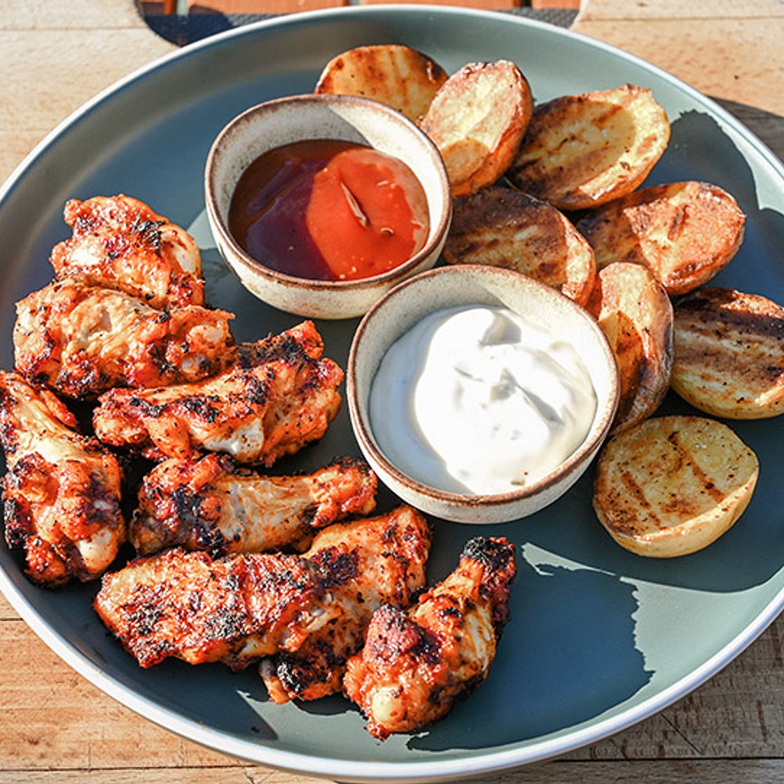 Marinated Chicken Wings On The Grill