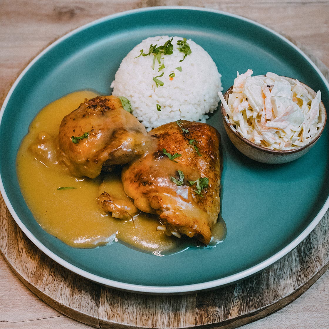 Simple Baked Chicken Thighs With Onion Gravy