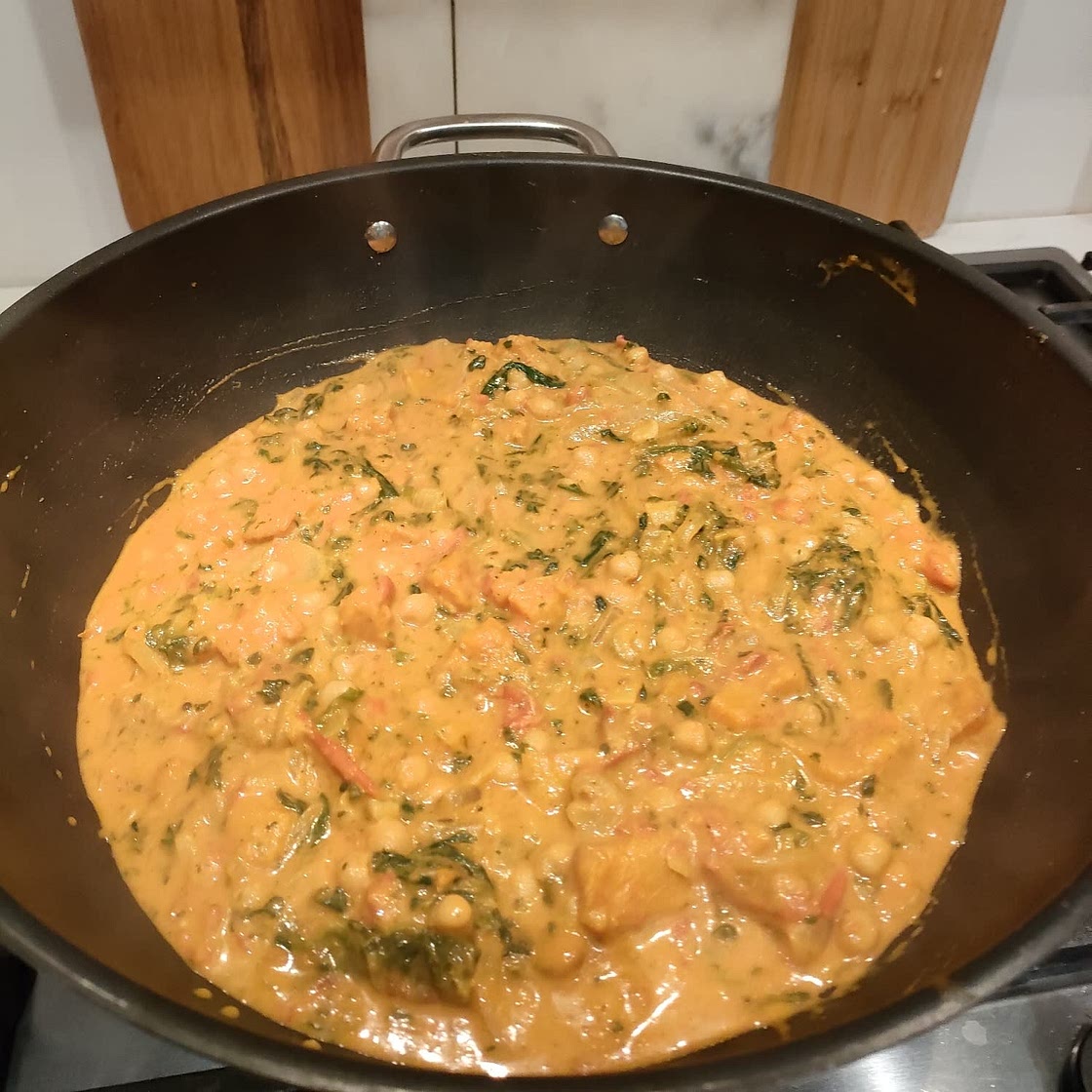 Roasted Butternut Squash and Chickpea Curry