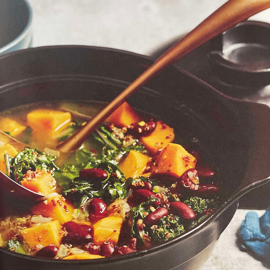 Sweet Potato Quinoa Stew with Kidney Beans