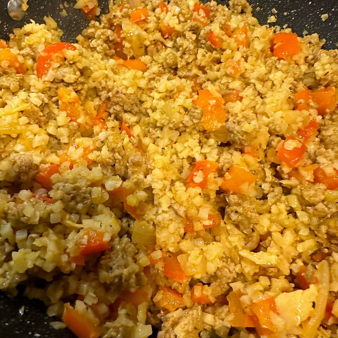 Sausage and Cauliflower Rice Skillet