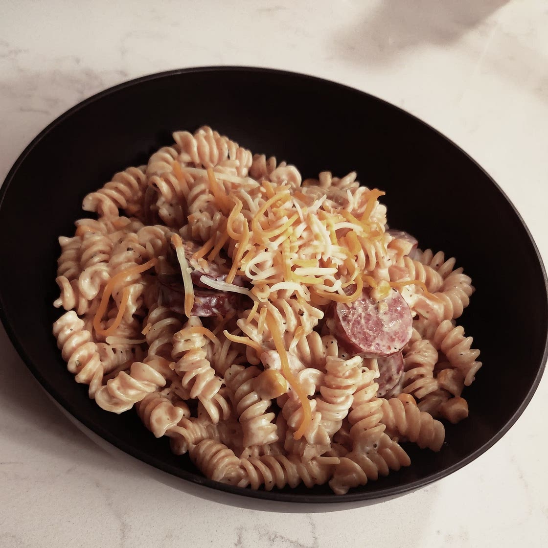 Cream Cheese Smoked Sausage Pasta