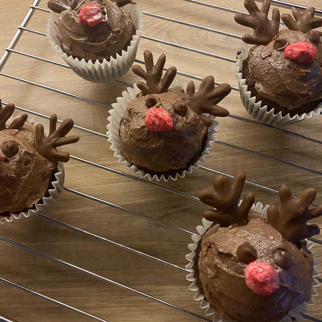 Christmas chocolate cupcakes