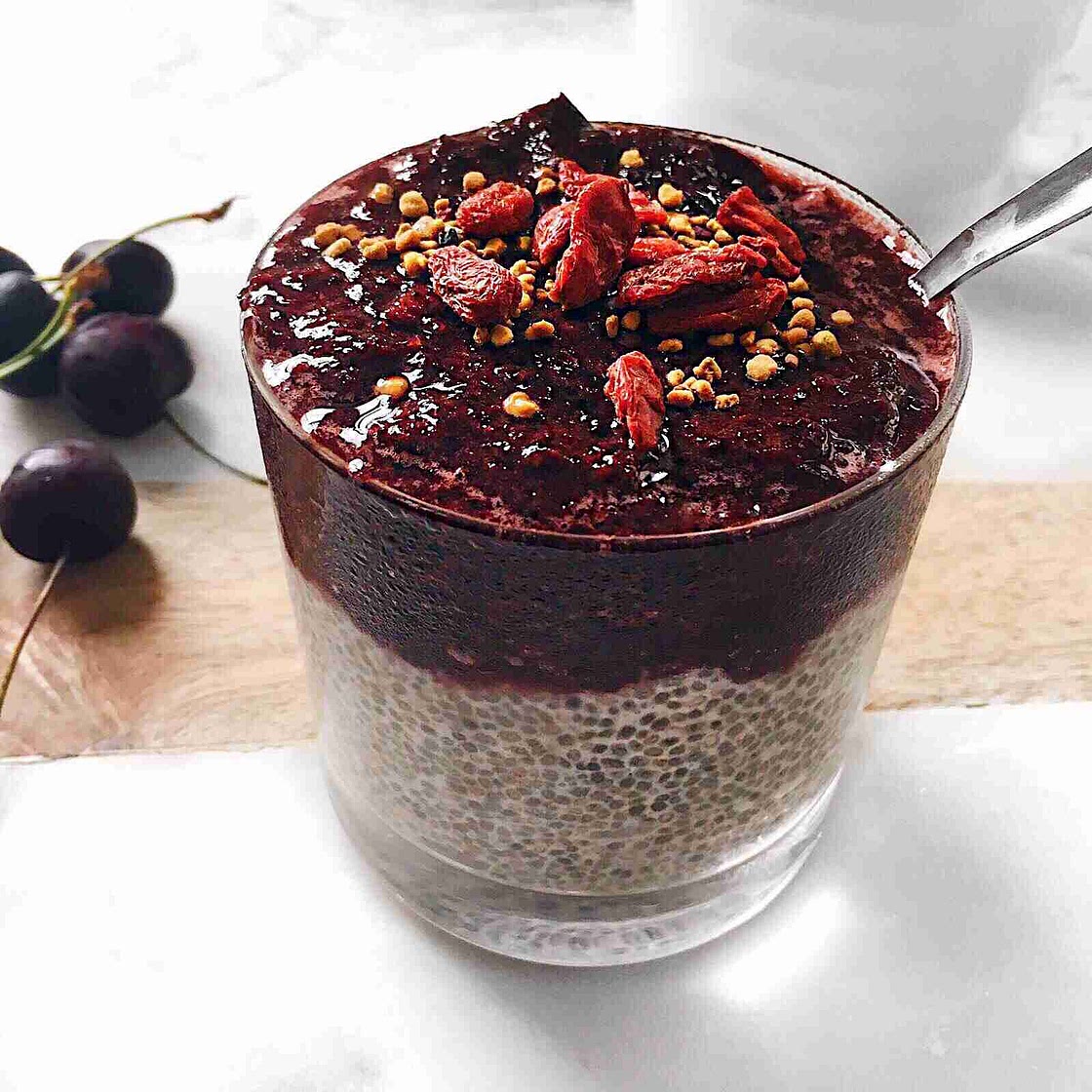 Healthy Cherry Chia Pudding