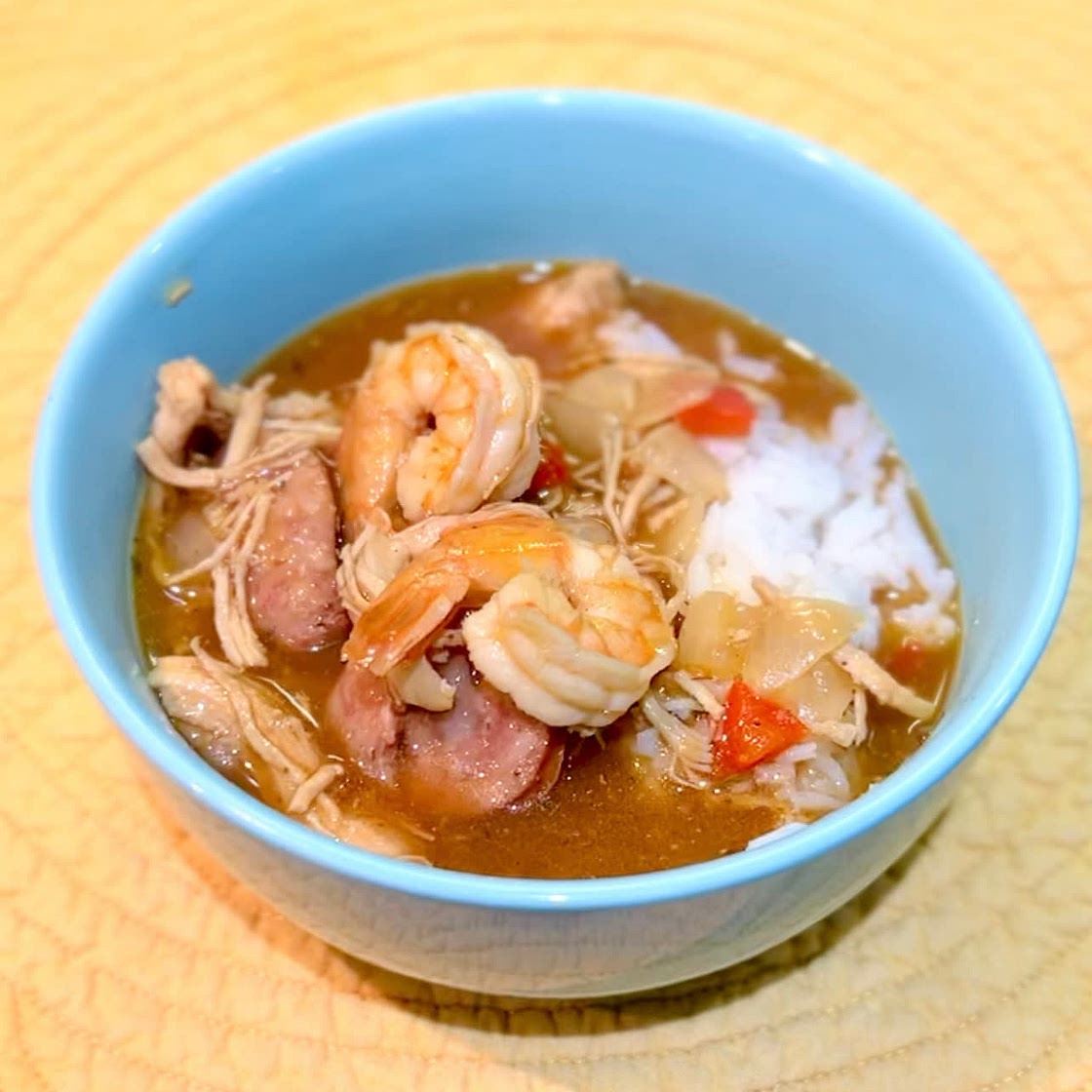Chicken, Sausage, and Shrimp Gumbo