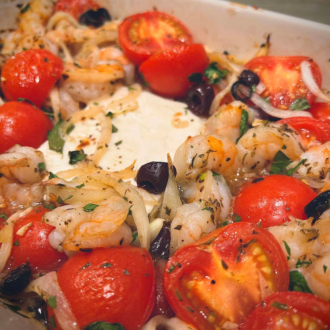 Baked Shrimp & Feta 