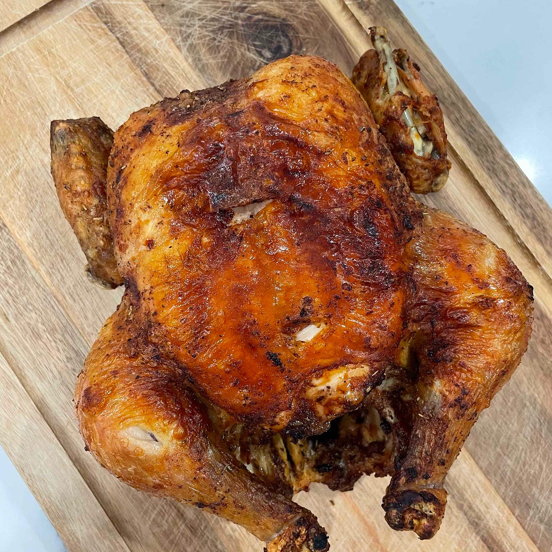 Air fryer rotisserie chicken 