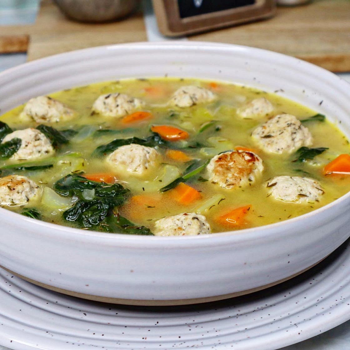 Fall Chicken Meatball Minestrone