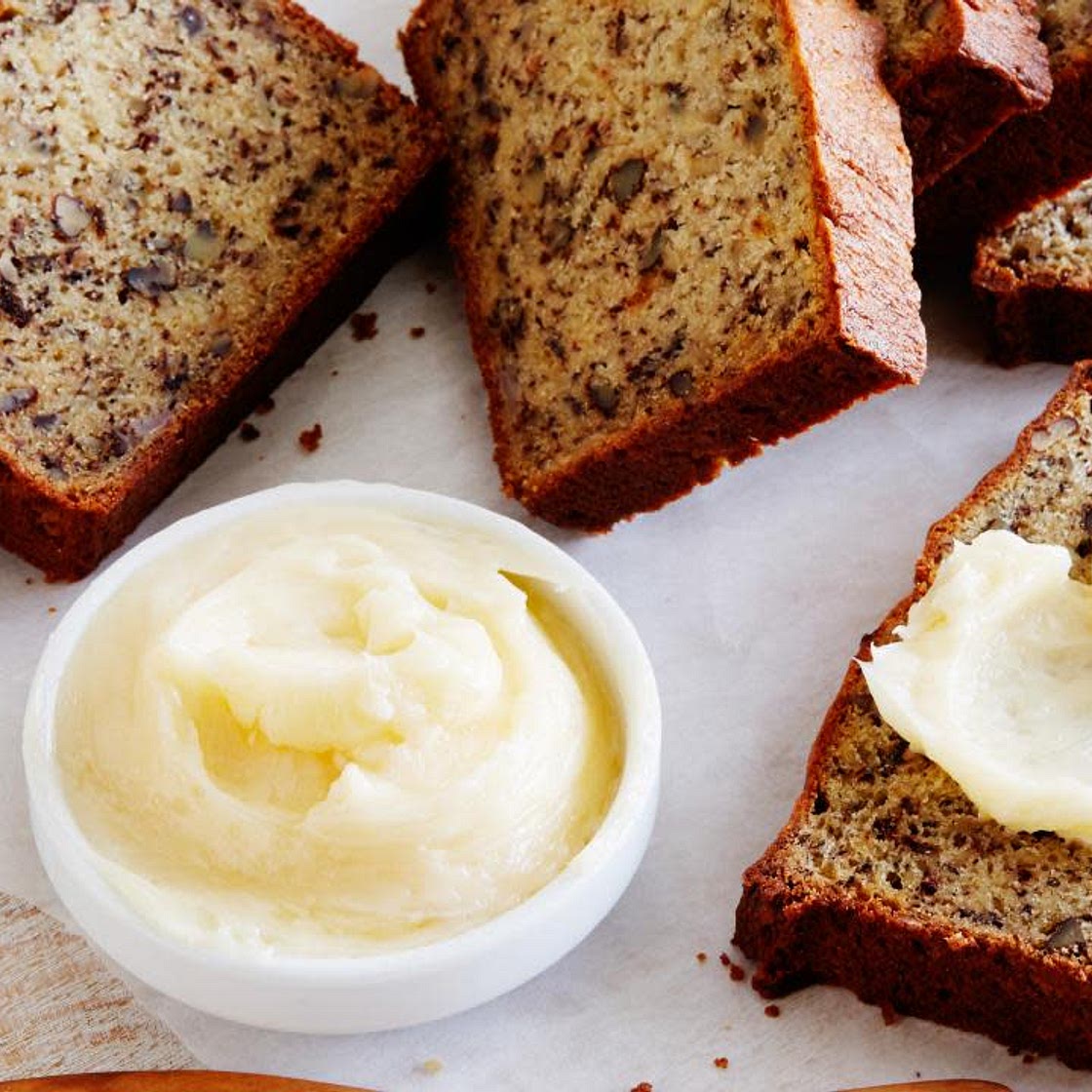 Momma Callie's Banana Nut Bread  with Honey Butter