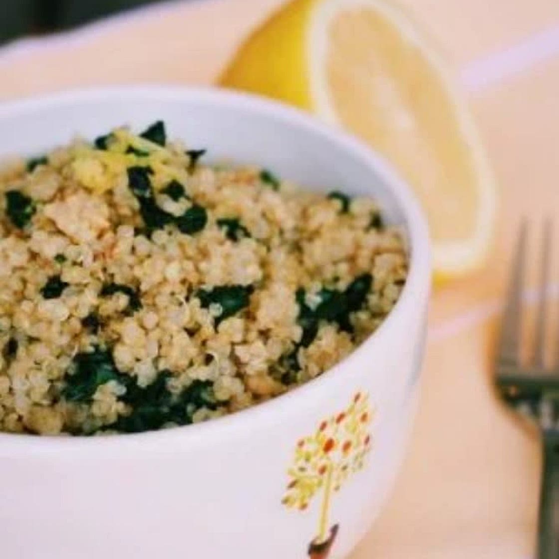 Quinoa Egg Spinach Salad