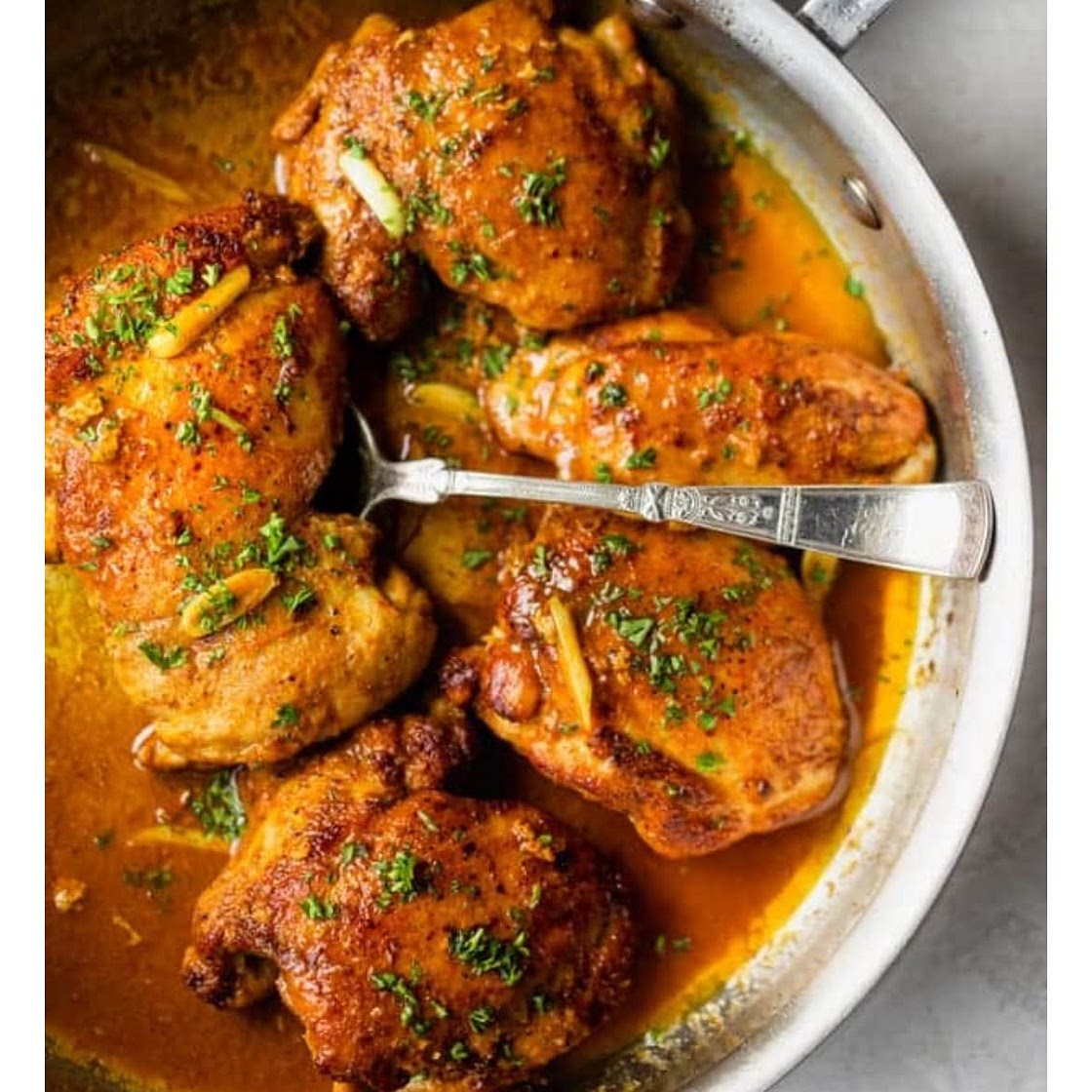 Pan Seared Chicken Thighs
