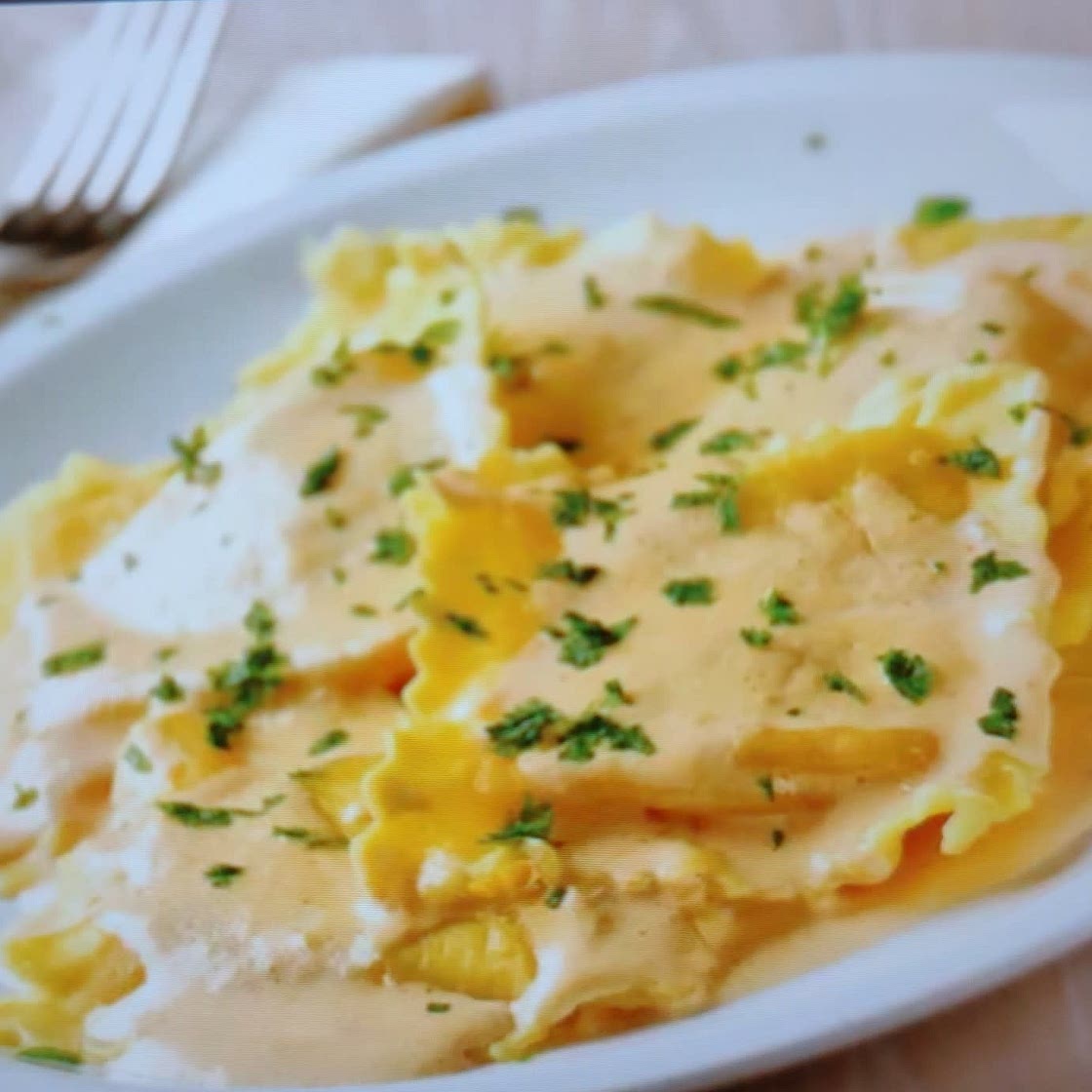 Maple Cream Sauce & Butternut Ravioli