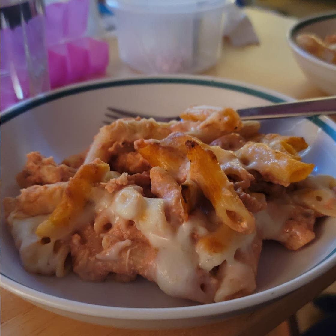 Three Cheese Chicken Alfredo Bake