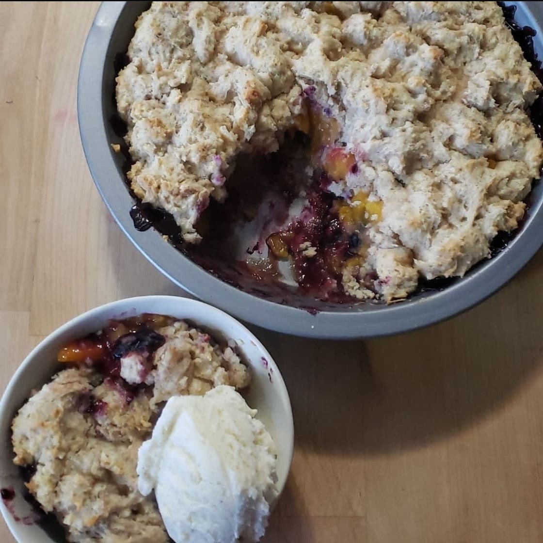 Blueberry Peach Cobbler