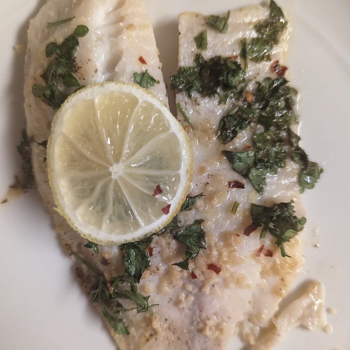 Garlicky Lemon Baked Tilapia