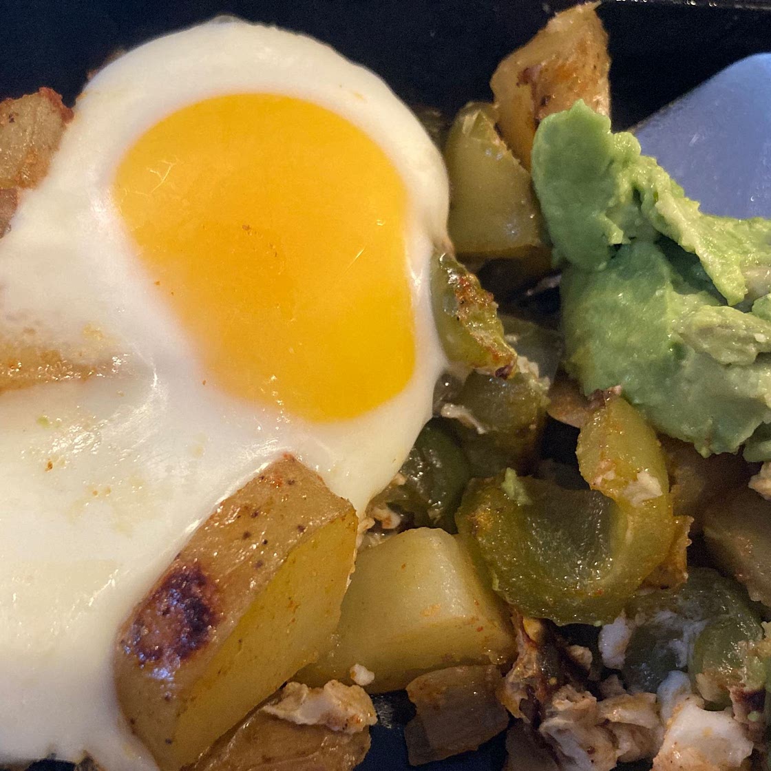Roasted Skillet Breakfast Potatoes with Peppers & Onions (Gluten-Free, Vegan, Paleo)