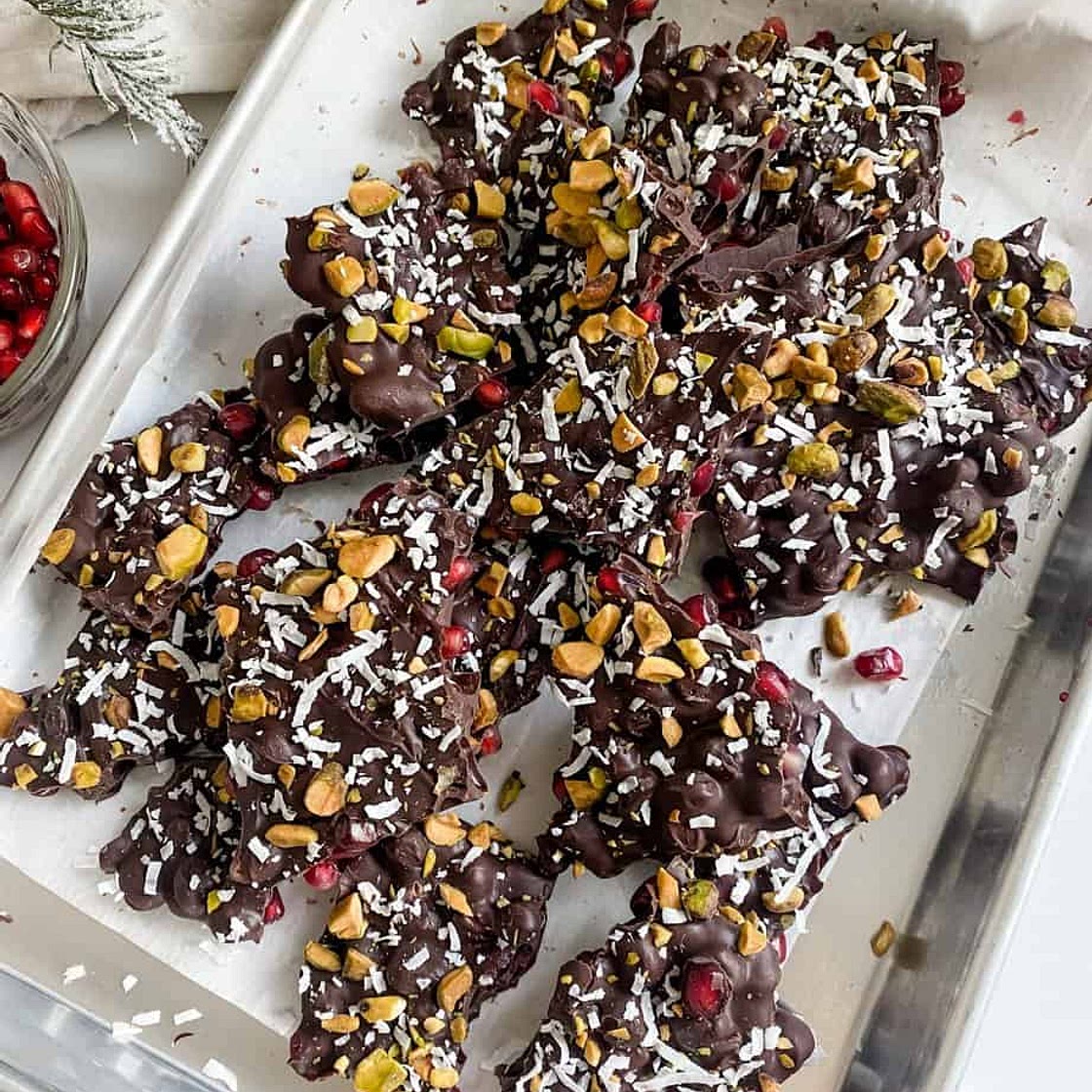 Pomegranate Chocolate Bark