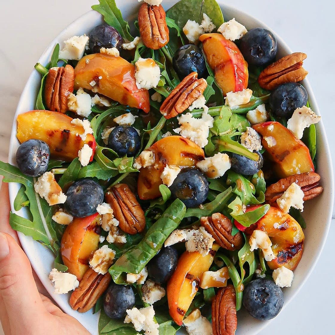 Grilled Peach Summer Salad