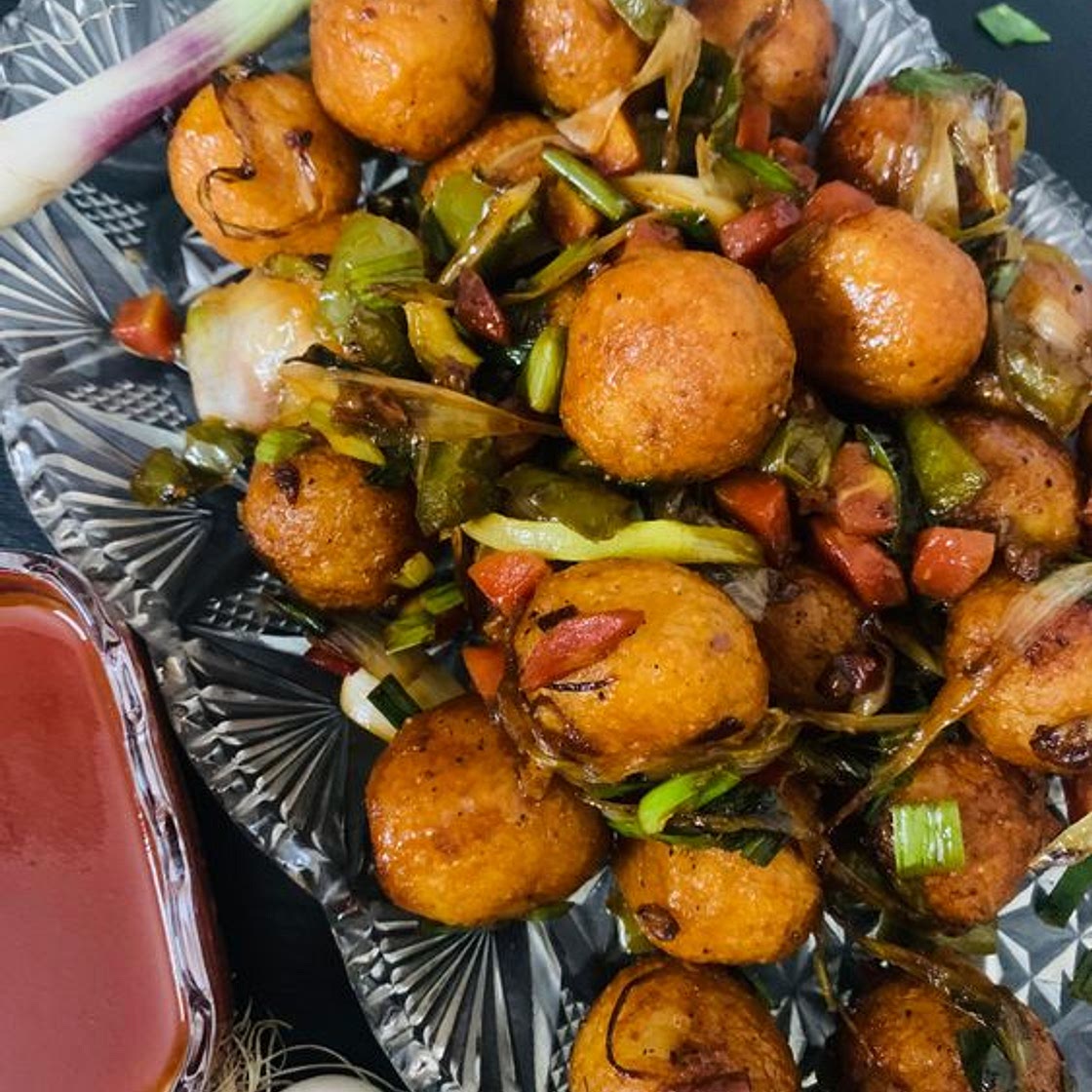 Chilli Garlic Potato Balls