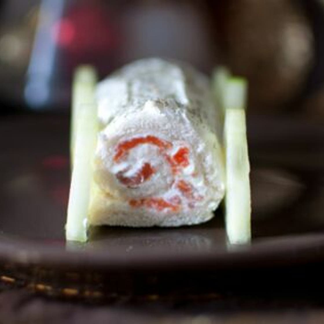 Bûche salée au saumon et fromage frais