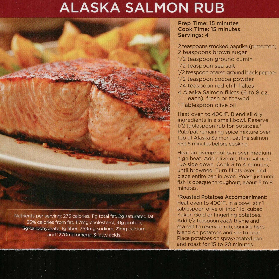 Salmon, Sweet-Smokey Rub, Roasted FAVORITE