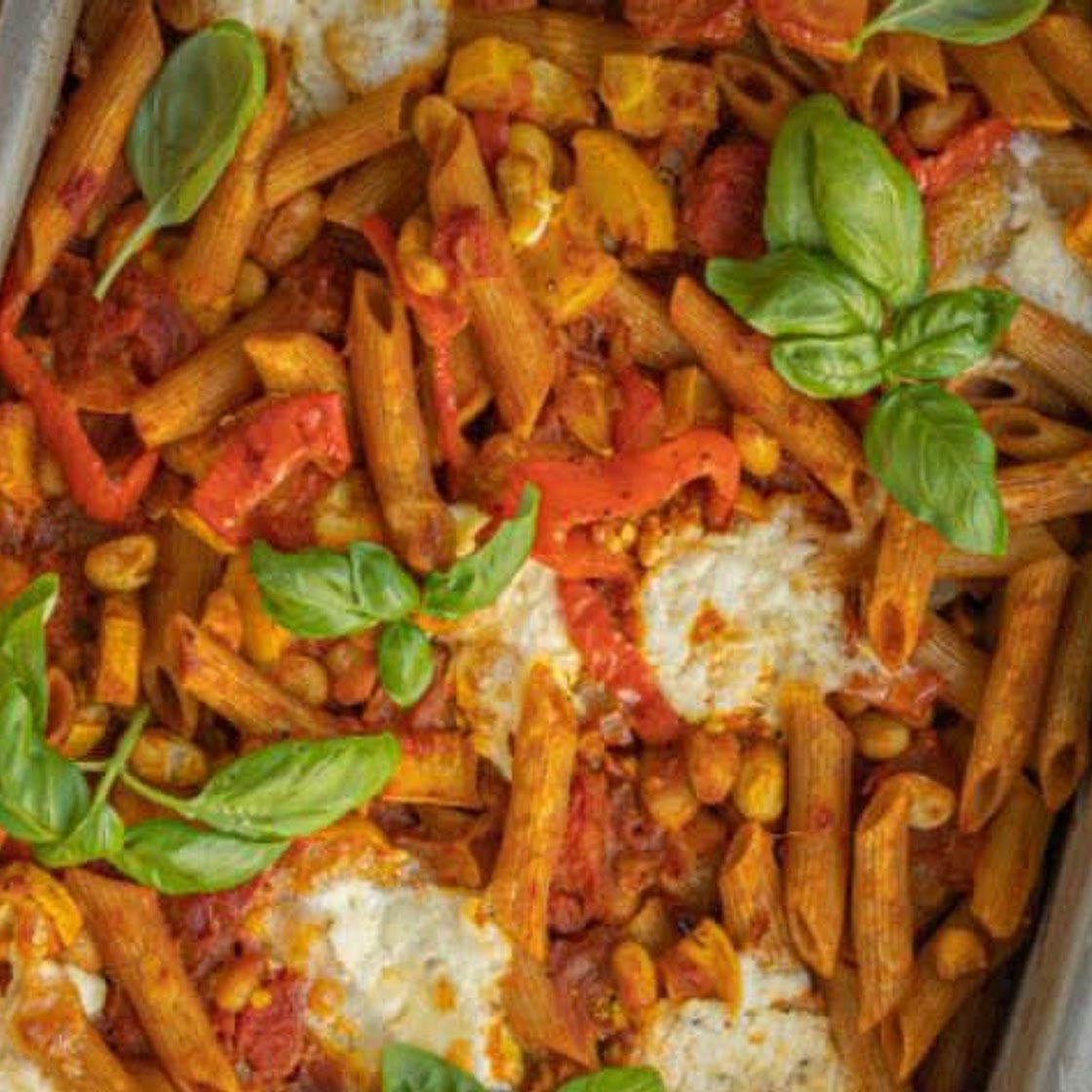 Vegan Penne in the oven