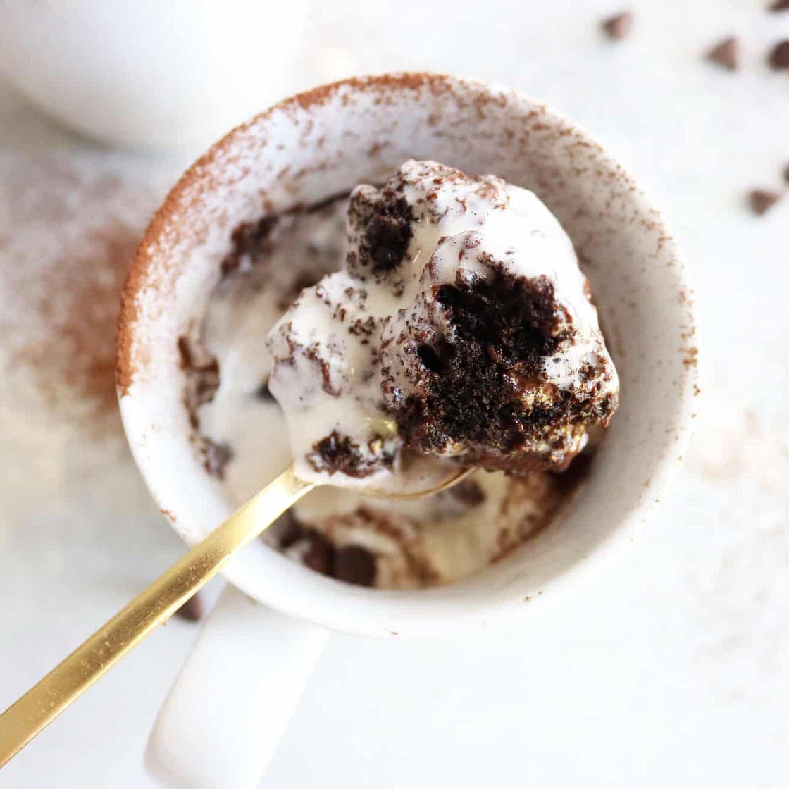 Gooey Chocolate Mug Cake with Almond Flour