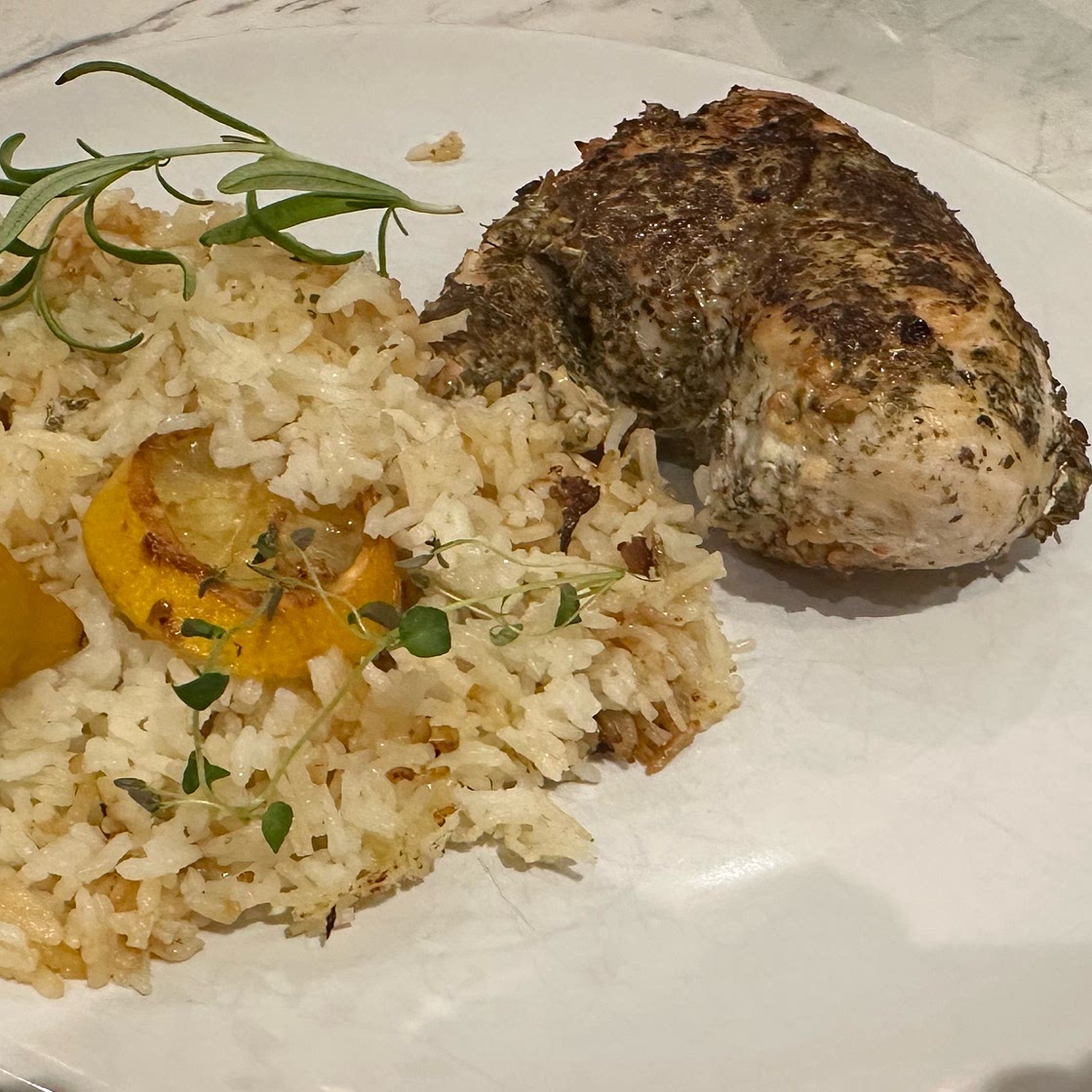 One Pot Lemon Herb Chicken & Rice
